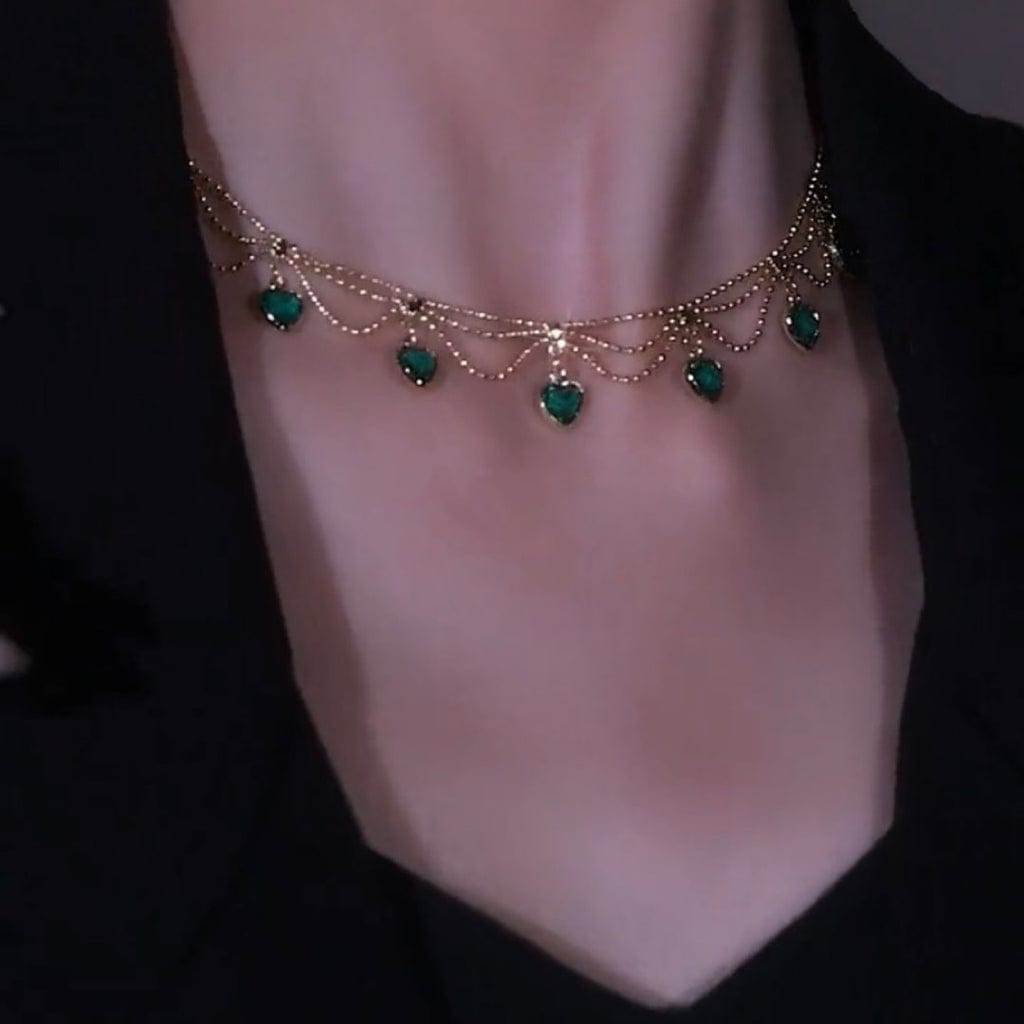 Lively® Colliers Collier "Cœur d'Emeraude"  | Lively®